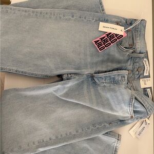 Denim Forum Light Blue Straight Leg Jeans